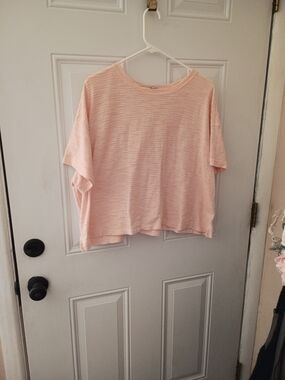 Old Navy Light Pink Boxy Short Sleeve Top
